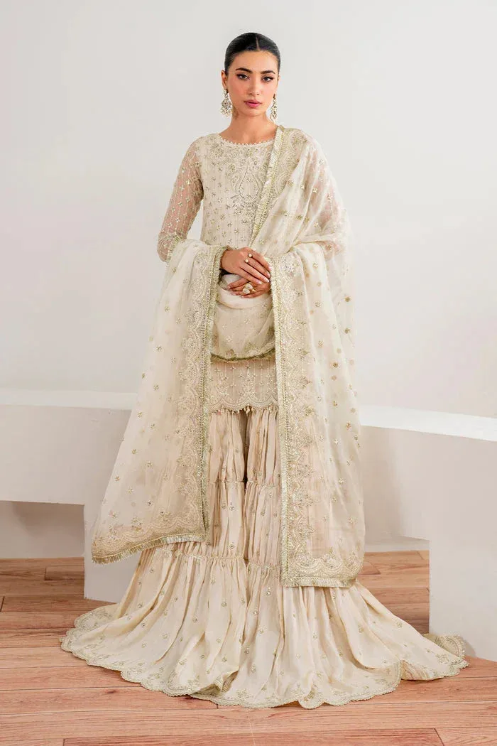 Baroque Velvet Formals Ivory Chiffon – view 1 – Poshaq