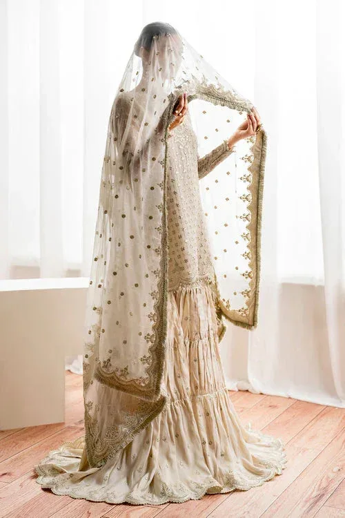 Baroque Velvet Formals Ivory Chiffon – view 3 – Poshaq