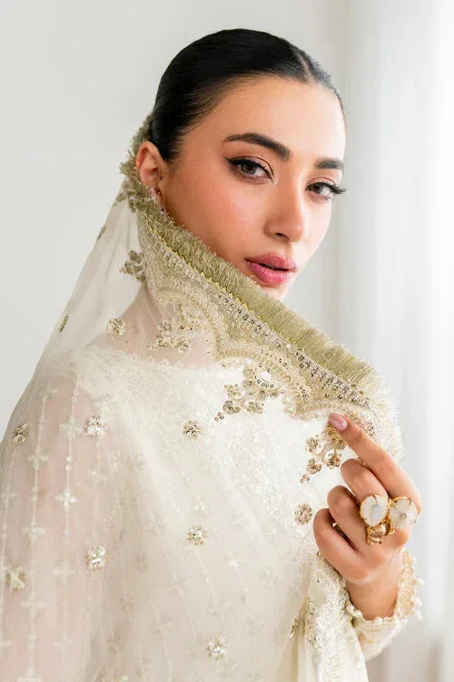 Baroque Velvet Formals Ivory Chiffon – view 4 – Poshaq