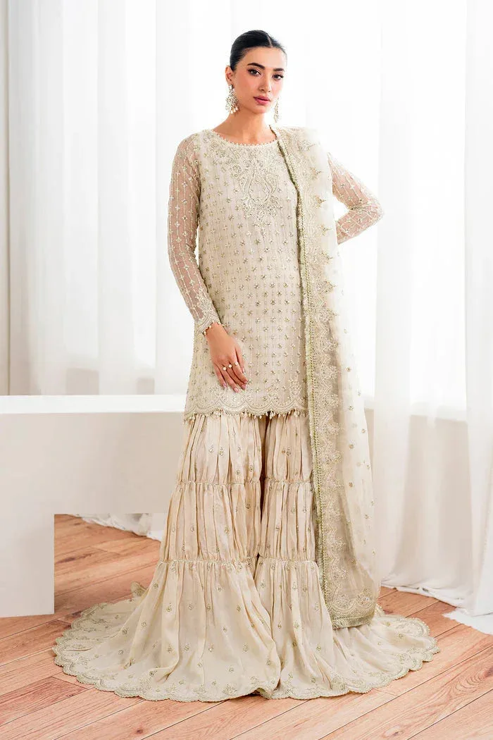 Baroque Velvet Formals Ivory Chiffon – view 5 – Poshaq