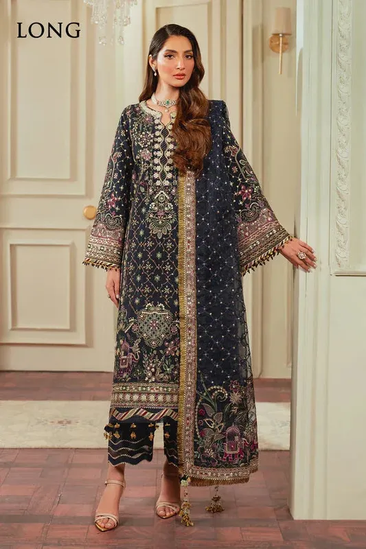 Baroque Chantelle 24 Midnight Blue Raw Silk – view 1 – Poshaq
