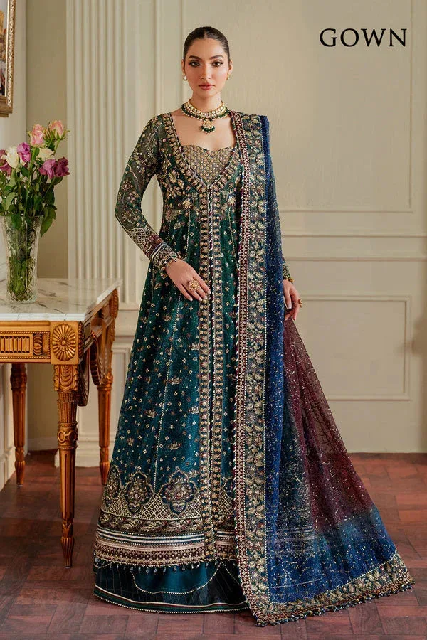 Baroque Chantelle 24 Teal Organza – view 2 – Poshaq