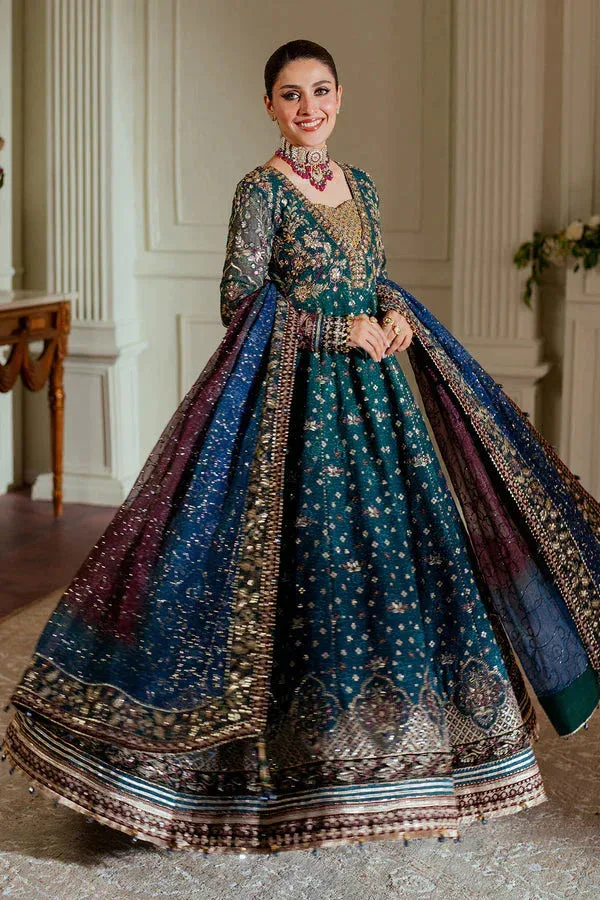 Baroque Chantelle 24 Teal Organza – view 3 – Poshaq