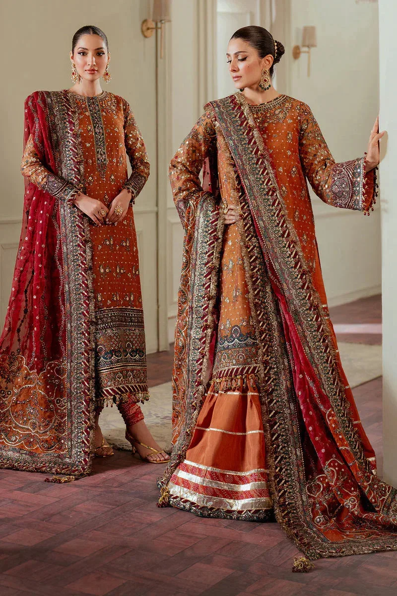 Baroque Chantelle 24 Burnt Orange Organza – view 1 – Poshaq