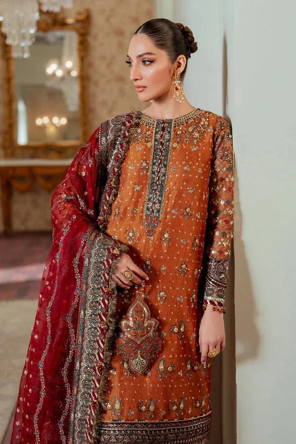 Baroque Chantelle 24 Burnt Orange Organza – view 13 – Poshaq