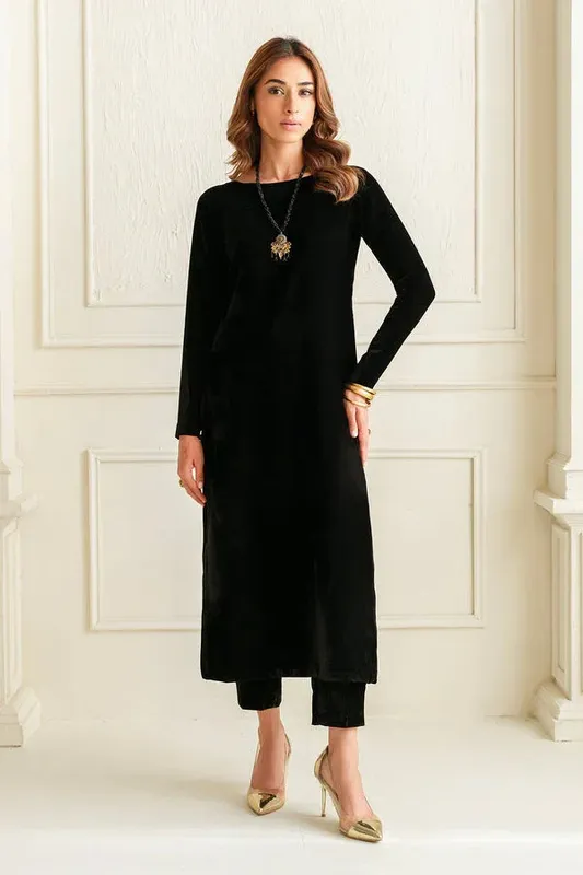 Baroque Luxury Pret 24 Black Velvet – view 1 – Poshaq
