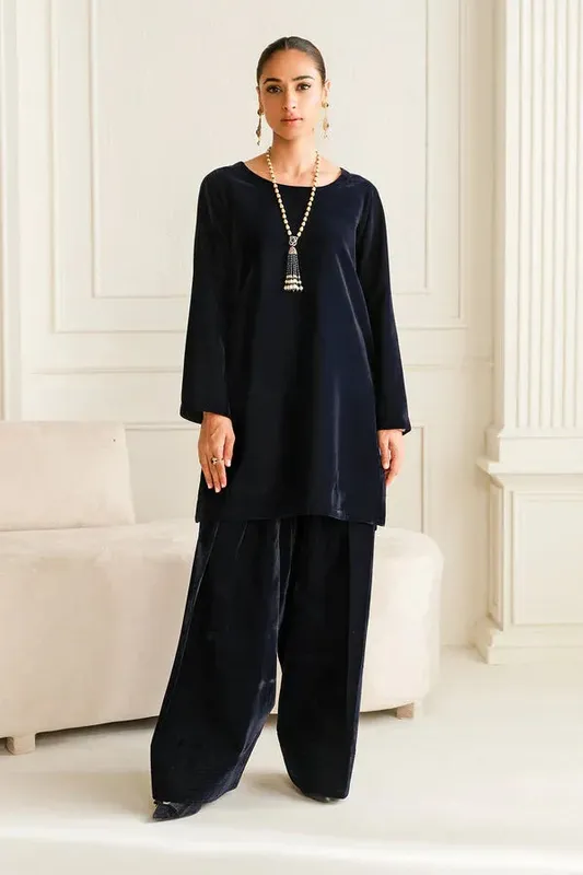 Baroque Luxury Pret 24 Deep Blue Velvet – view 1 – Poshaq
