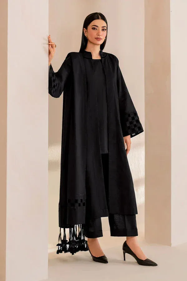 Baroque Luxury Pret 24 Black Khaddar – view 1 – Poshaq