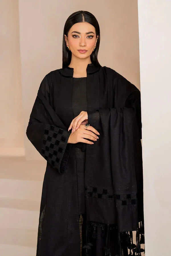 Baroque Luxury Pret 24 Black Khaddar – view 5 – Poshaq