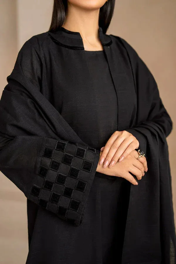 Baroque Luxury Pret 24 Black Khaddar – view 6 – Poshaq