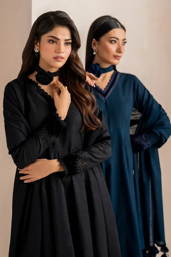Baroque Luxury Pret 24 Black Khaddar – view 7 – Poshaq