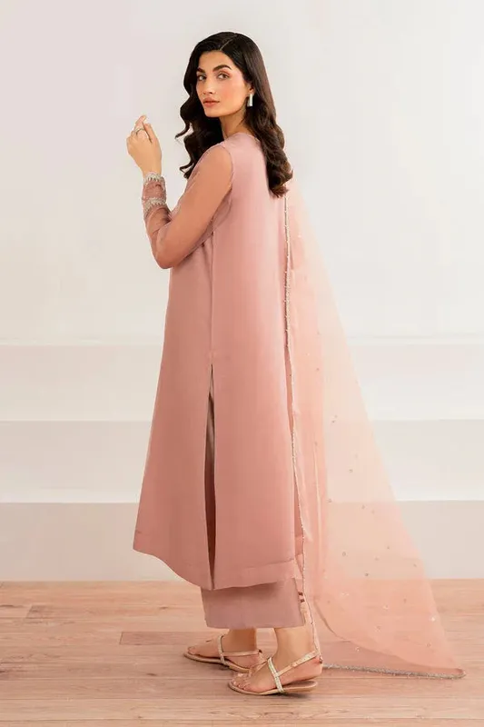 Baroque Luxury Pret 24 Pink Organza – view 1 – Poshaq
