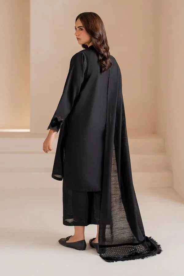 Baroque Luxury Pret 24 Black Khaddar – view 2 – Poshaq