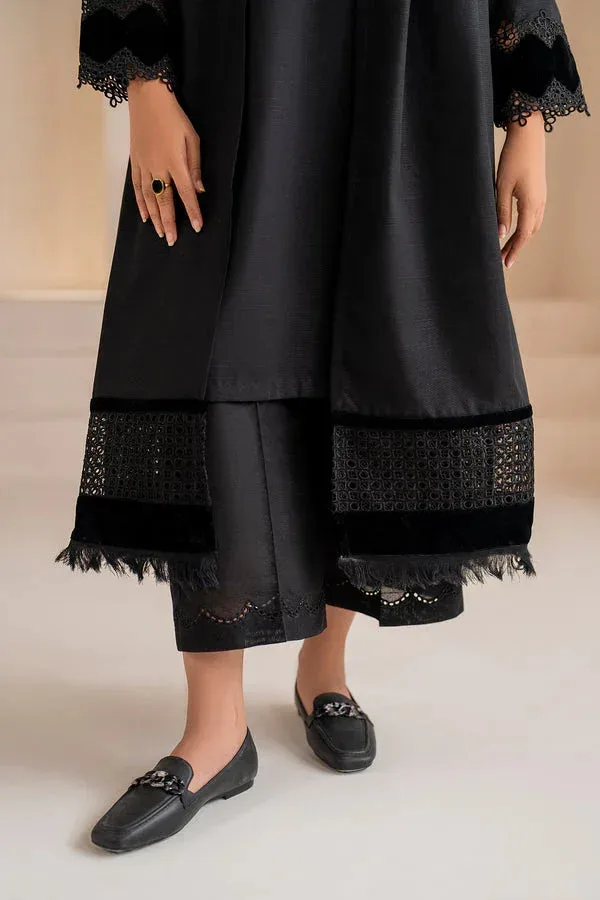 Baroque Luxury Pret 24 Black Khaddar – view 5 – Poshaq