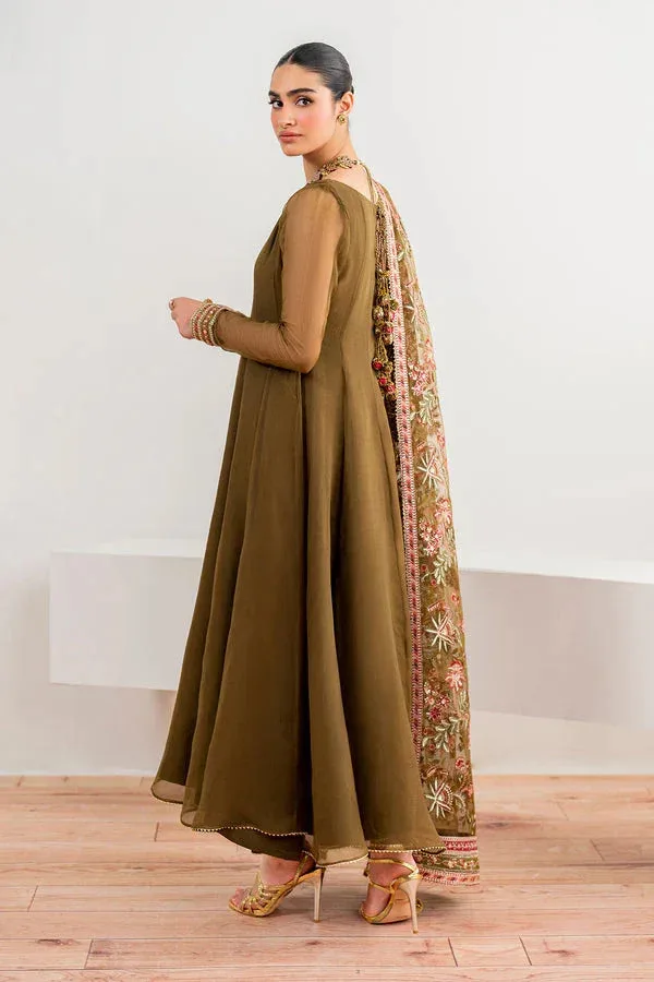 Baroque Luxury Pret 24 Coffee Chiffon – view 2 – Poshaq