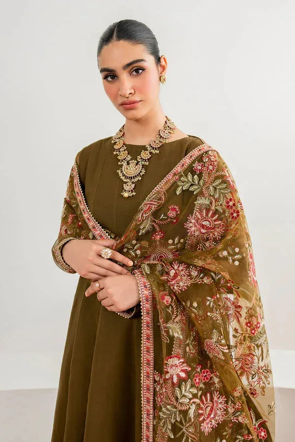 Baroque Luxury Pret 24 Coffee Chiffon – view 4 – Poshaq