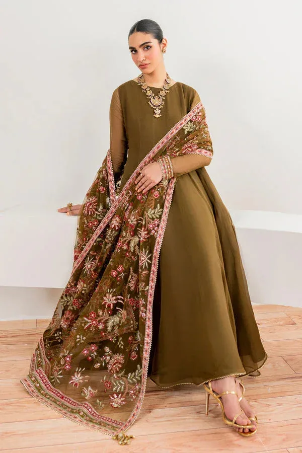 Baroque Luxury Pret 24 Coffee Chiffon – view 5 – Poshaq
