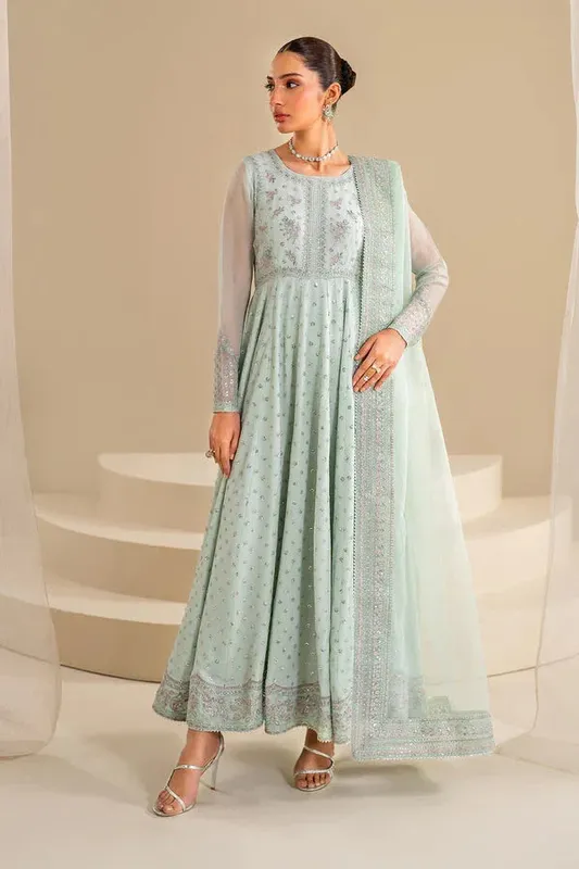 Baroque Luxury Pret 24 Pastel Gray Cotton – view 1 – Poshaq