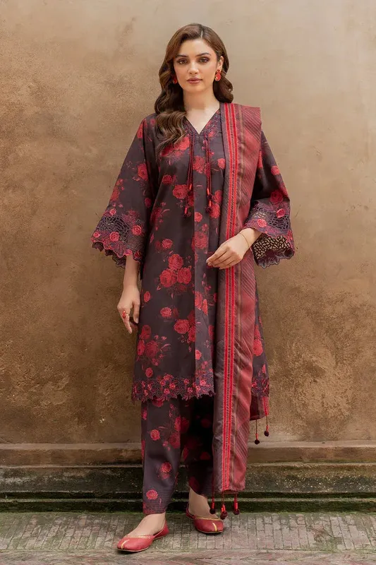 Baroque Luxury Pret 24 Rich Bowen Viscose – view 1 – Poshaq