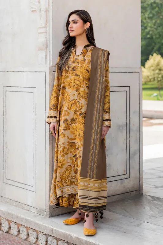 Baroque Luxury Pret 24 Beige Viscose – view 1 – Poshaq