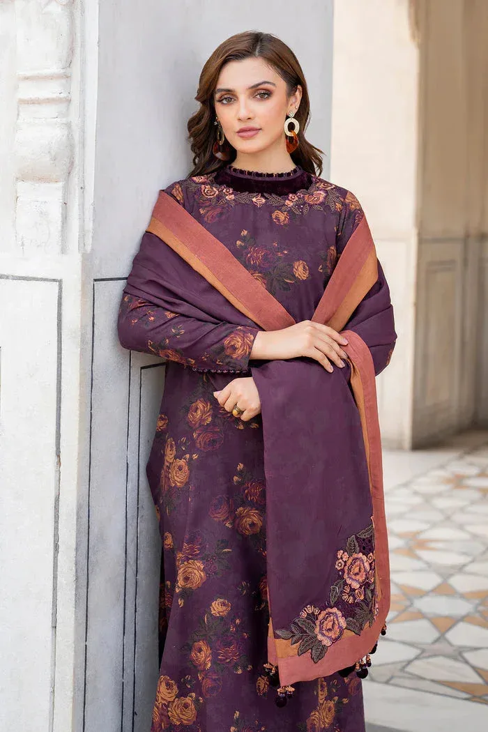 Baroque Luxury Pret 24 Dark Purple Viscose – view 5 – Poshaq