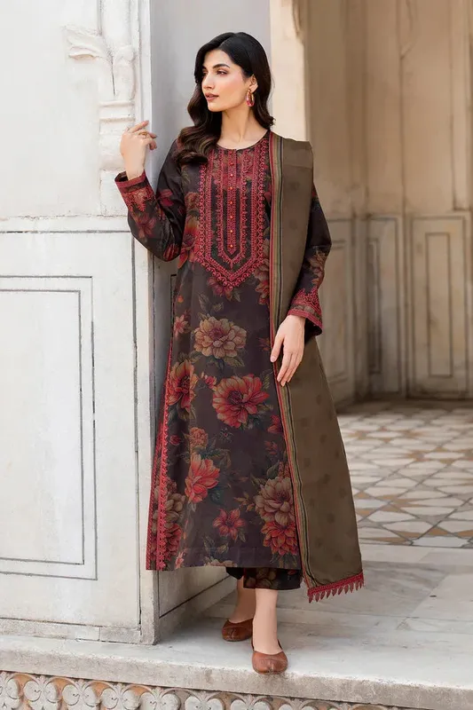 Baroque Luxury Pret 24 Rich Bowen Viscose – view 1 – Poshaq