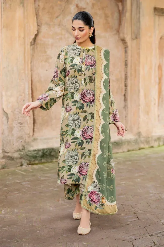 Baroque Luxury Pret 24 Beige Viscose – view 1 – Poshaq