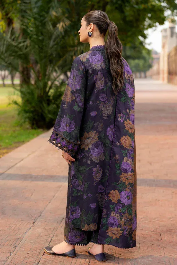 Baroque Luxury Pret 24 Purple Viscose – view 2 – Poshaq