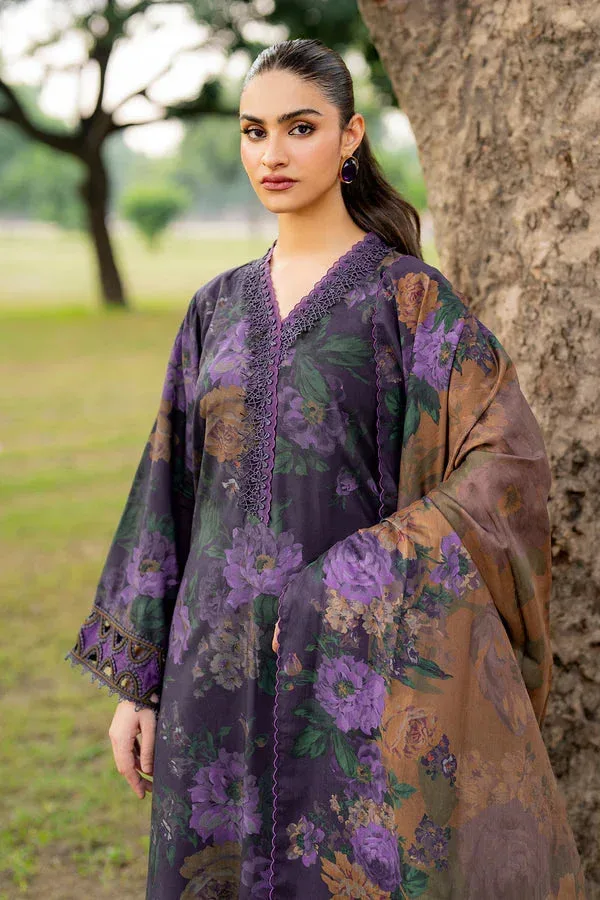 Baroque Luxury Pret 24 Purple Viscose – view 4 – Poshaq