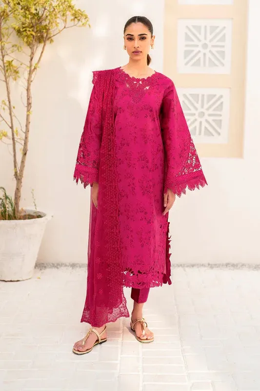 Baroque Luxury Pret 24 Pink Organza – view 1 – Poshaq