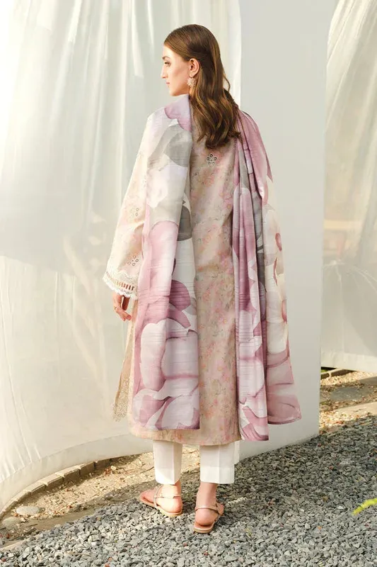 Baroque Luxury Pret 24 Pink Organza – view 1 – Poshaq