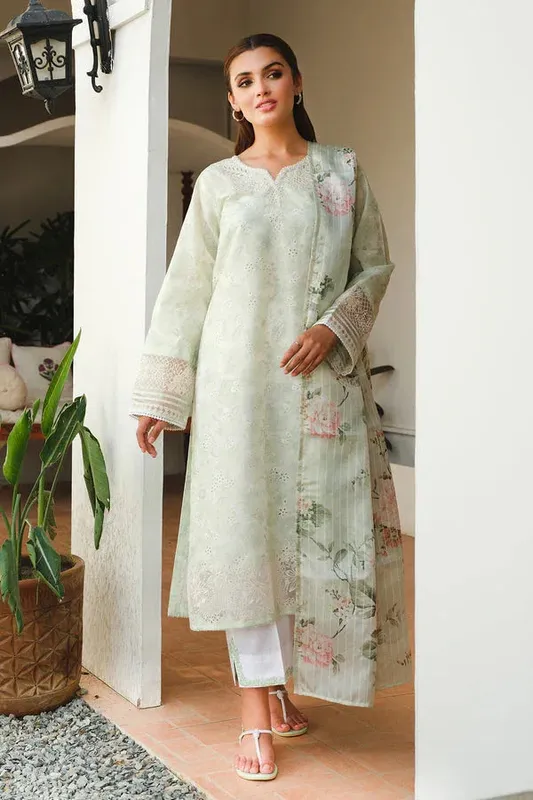 Baroque Luxury Pret 24 Organza – view 1 – Poshaq