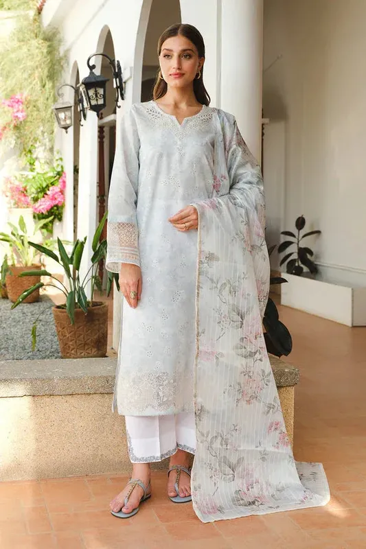 Baroque Luxury Pret 24 Pink Organza – view 1 – Poshaq