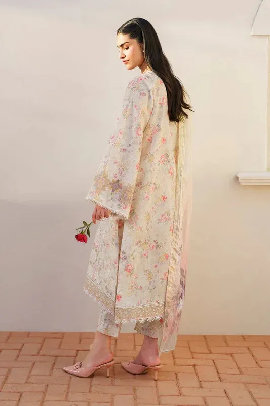 Baroque Luxury Pret 24 Off White Organza – view 1 – Poshaq