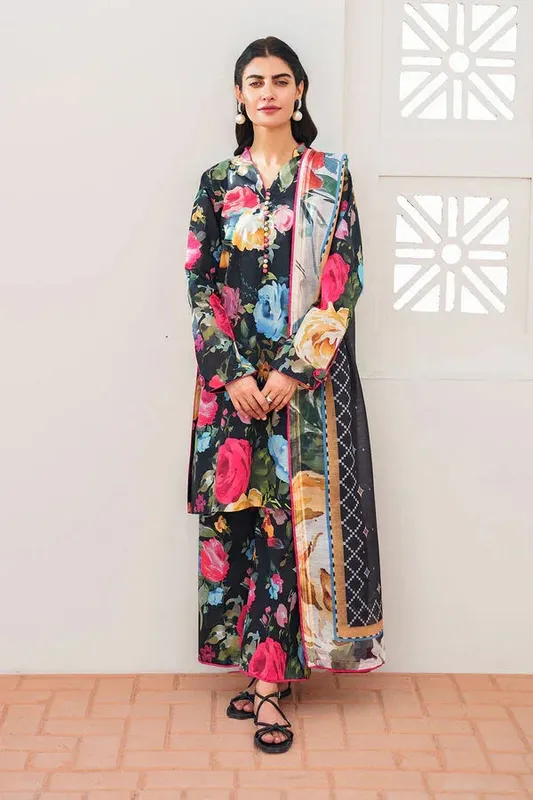 Baroque Luxury Pret 24 Black Silk – view 1 – Poshaq