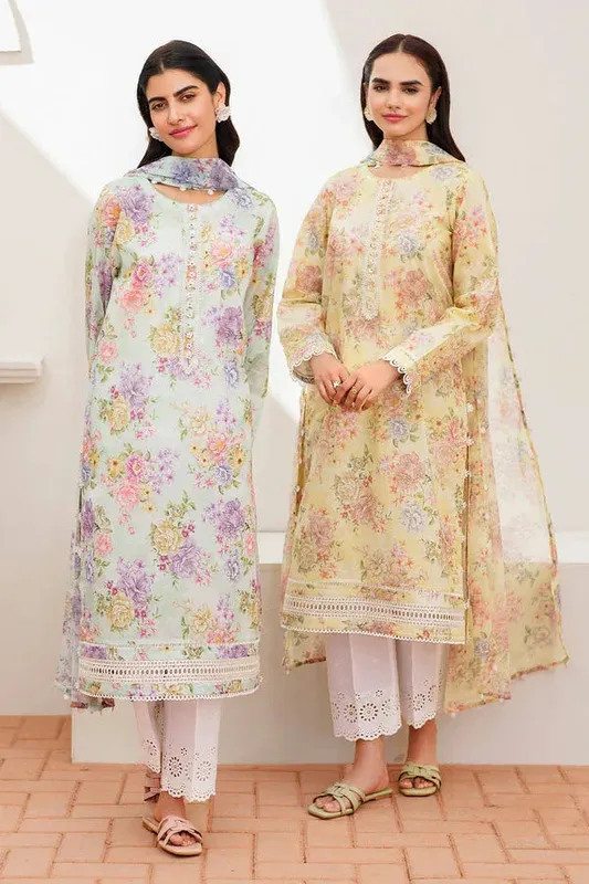 Baroque Luxury Pret 24 White Organza – view 1 – Poshaq