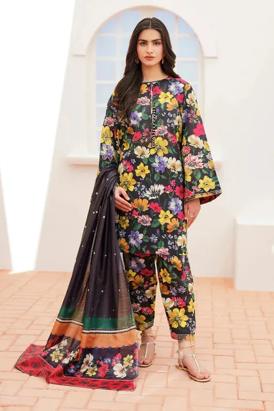 Baroque Luxury Pret 24 Black Silk – view 1 – Poshaq