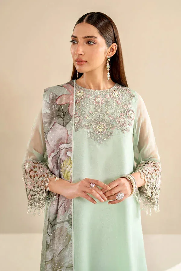 Baroque Luxury Pret 24 Green Chiffon – view 6 – Poshaq