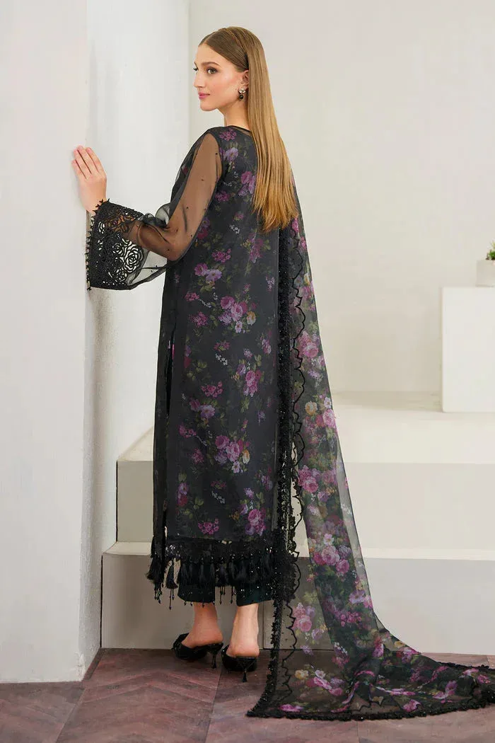 Baroque Luxury Formals 24 Black Organza – view 2 – Poshaq