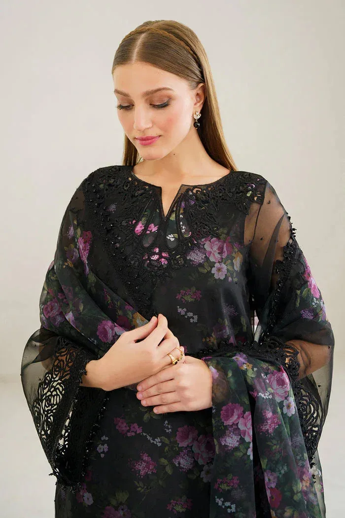 Baroque Luxury Formals 24 Black Organza – view 3 – Poshaq