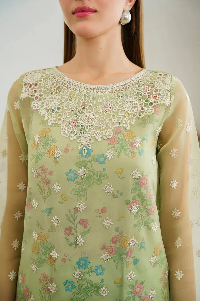 Baroque Luxury Formals 24 Parrot Green Organza – view 5 – Poshaq