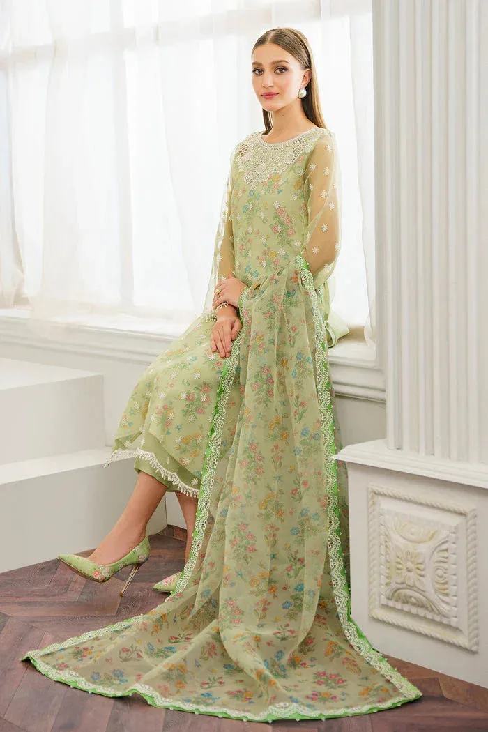 Baroque Luxury Formals 24 Parrot Green Organza – view 6 – Poshaq