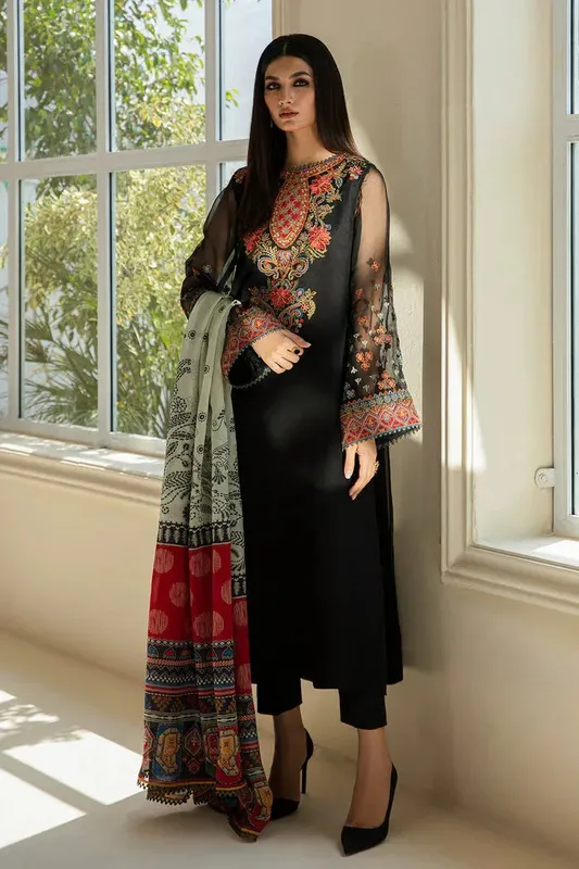 Baroque Luxury Formals 24 Black Organza – view 1 – Poshaq