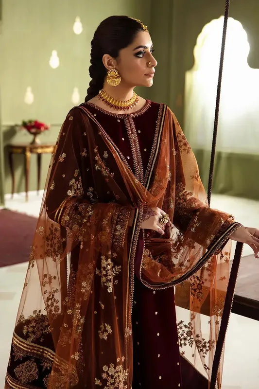 Baroque Jahanara Luxury Velvet 23 Organza – view 1 – Poshaq