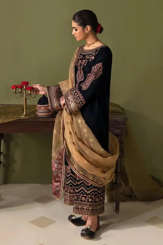 Baroque Jahanara Luxury Velvet 23 Organza – view 1 – Poshaq