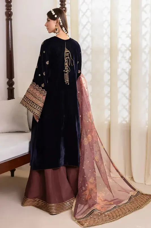 Baroque Jahanara Luxury Velvet 23 Organza – view 1 – Poshaq