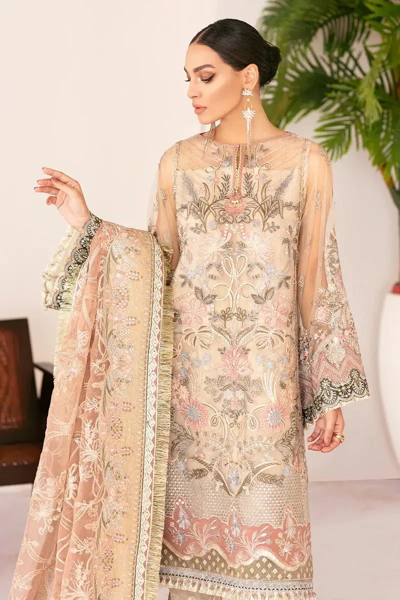 Baroque Chantelle 23 Beige Organza – view 3 – Poshaq