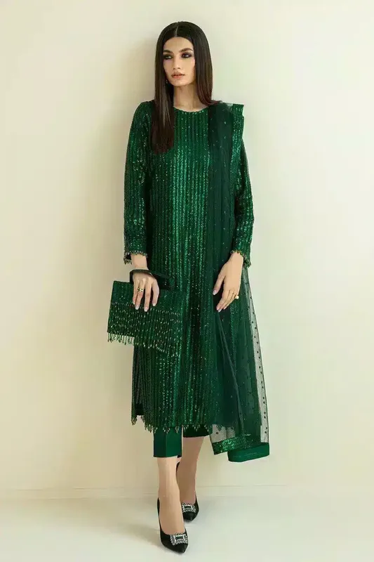 Baroque Formals Collection Bottle Green Grip – view 1 – Poshaq