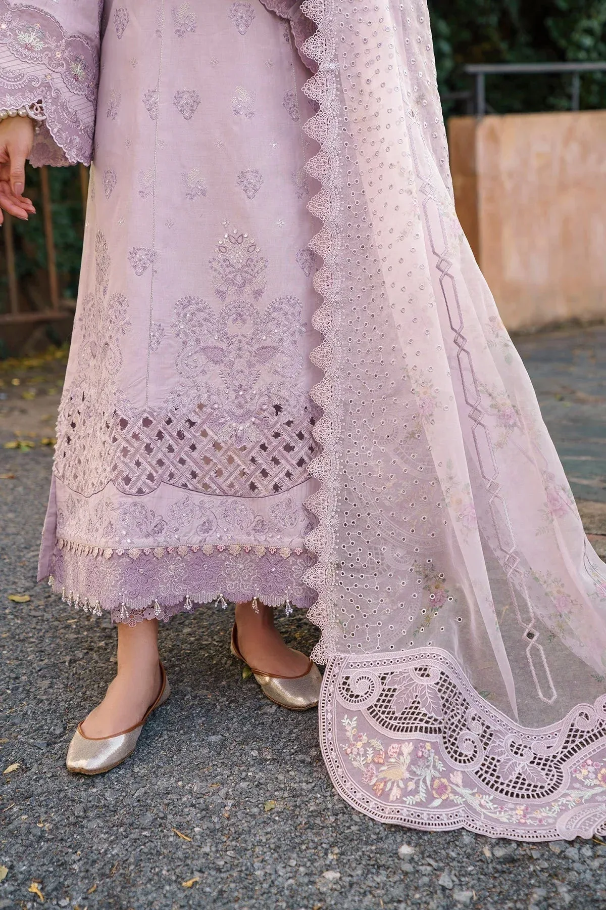Baroque Swiss Lawn 24 Pink Organza – view 4 – Poshaq