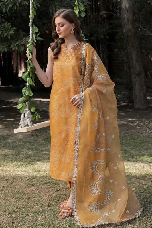 Baroque Lawn Collection 24 Organza – view 1 – Poshaq